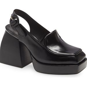 JEFFREY CAMPBELL Duchess Block Heel Pump Platform Loafer Slingback Shoes